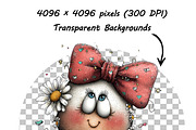 Funny Easter Eggs Clipart Whimsical, an Illustration by one-touch (Thumbnail 6 of 18)
