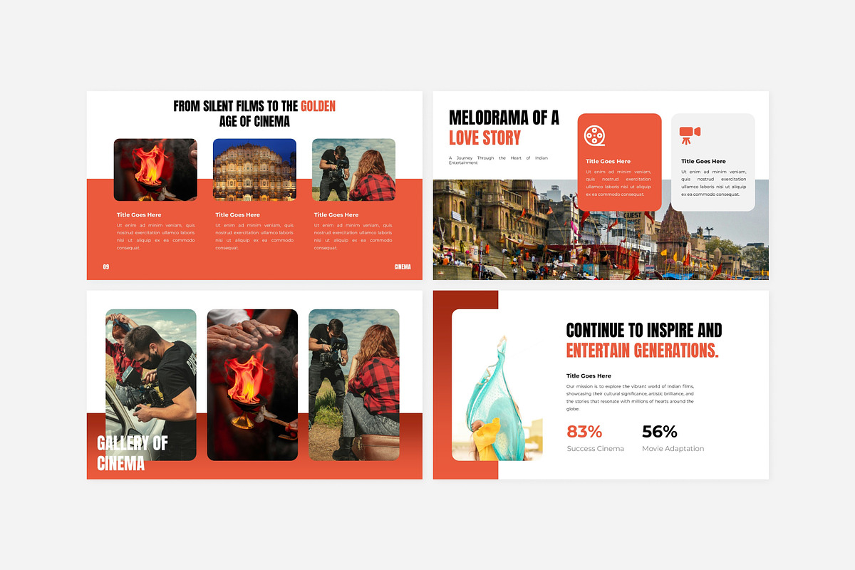 Black Red Modern Cinema Presentation, a Presentation Template by Eklip Studio (Photo 3 of 6)