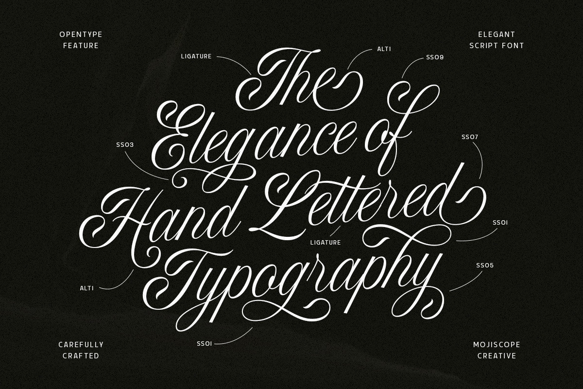 MCO - The Rautine, a Script Font by Mojiscope Studio (Photo 2 of 9)