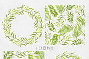 Greenery. Watercolor set, a Decorative Illustration by Maria's little shop (Thumbnail 5 of 7)