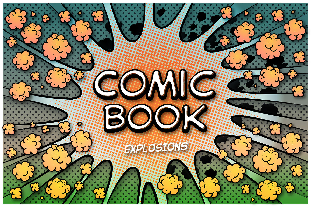 Comic Book Explosions Bundle, an Illustration by Vector Clash (Photo 1 of 10)