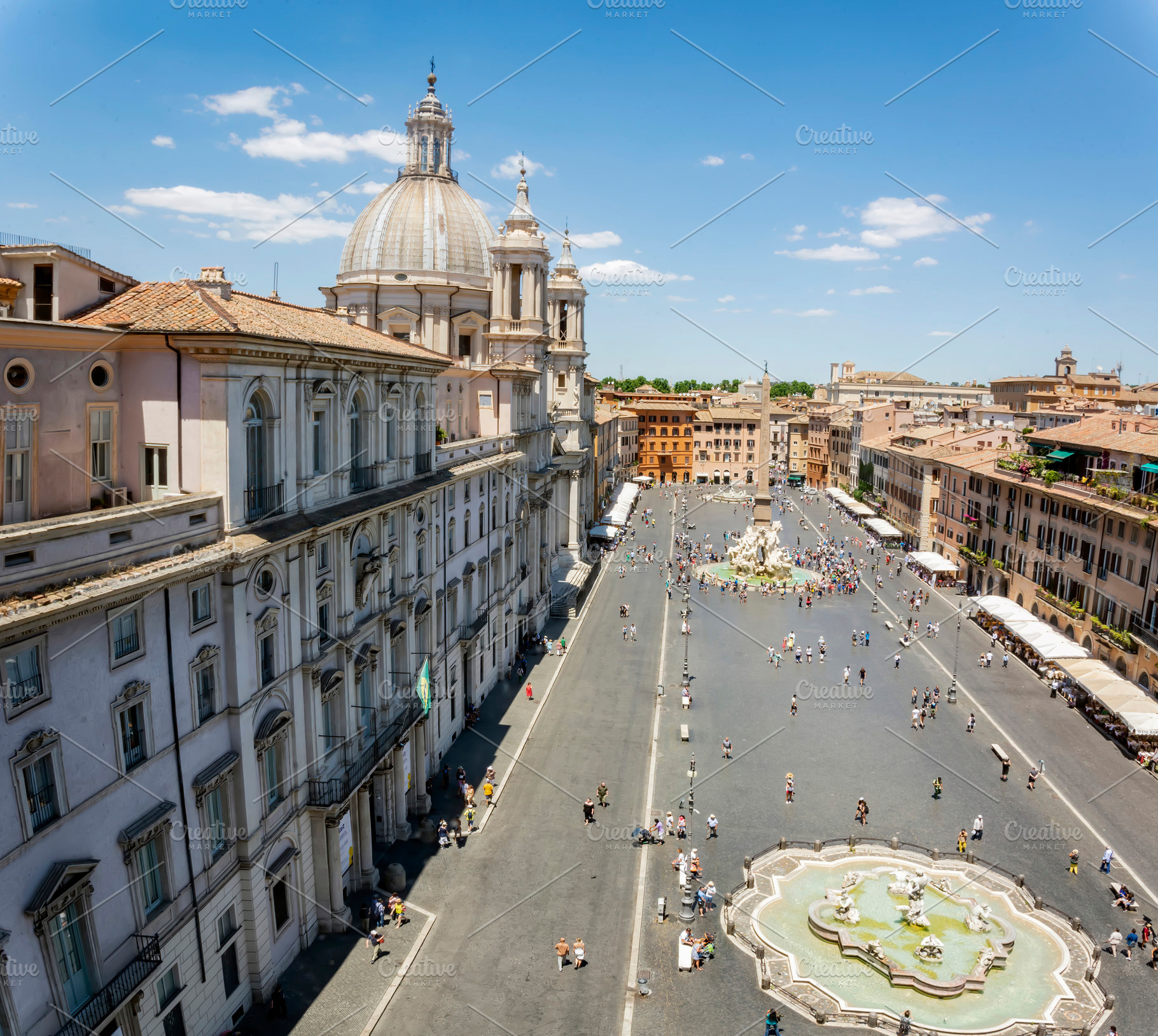Top view of Piazza Navona in Rome, a Holiday Photo by rarrarorro