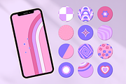 Groovy Instagram Highlight Covers, a Social Media Template by Boltik Studio (Thumbnail 6 of 7)
