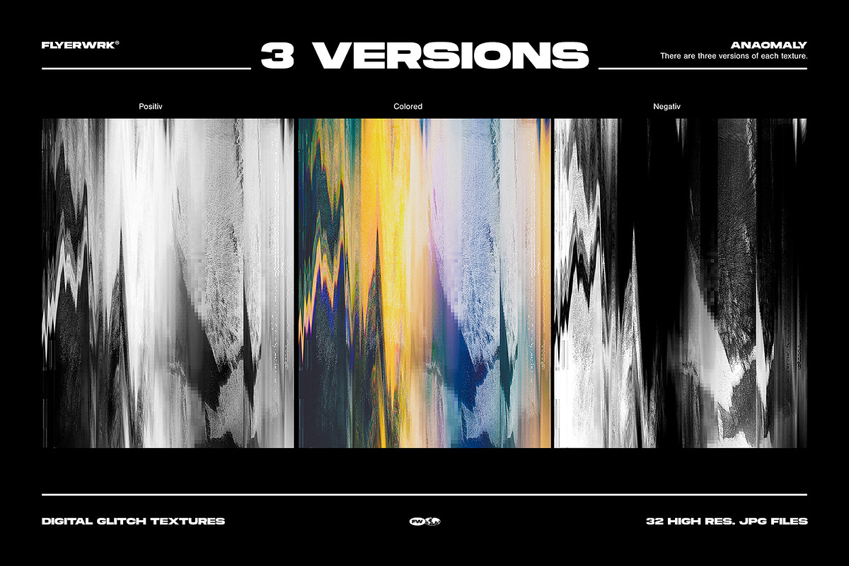 Anomaly - 32 Digital Glitch Textures, a Texture Graphic by FLYERWRK (Photo 3 of 10)