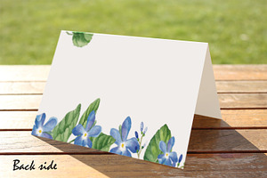 Floral Wedding Place Card Template