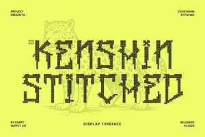 CS Kenshin Stitched, a Sans Serif Font by Craft Supply Co.