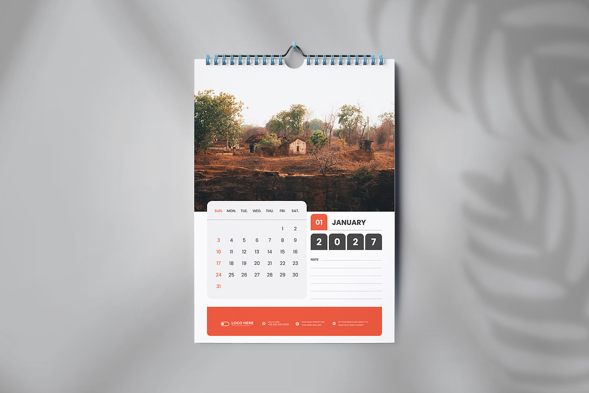Wall calendar design template, a Stationery Template by Tanmoy Topu (Photo 4 of 4)
