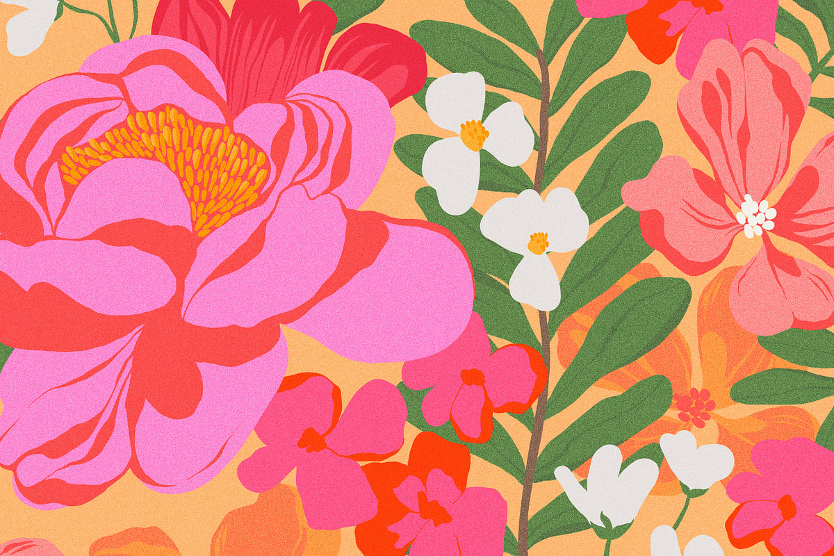 Bold Bloom Tropical Flower Pattern, a Pattern Graphic by likorbut (Photo 14 of 14)