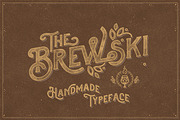 The Brewski - Textured Typeface, a Sans Serif Font by Kaligra.co (Thumbnail 1 of 9)