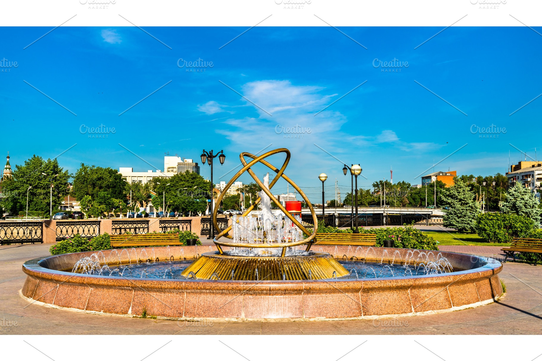 Fountain in the centre of astrakhan stock photo containing astrakhan and, an Architecture Photo by Leonid Andronov