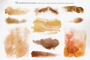 Brown Watercolor Set, a Texture Graphic by LeiaSW (Thumbnail 6 of 6)