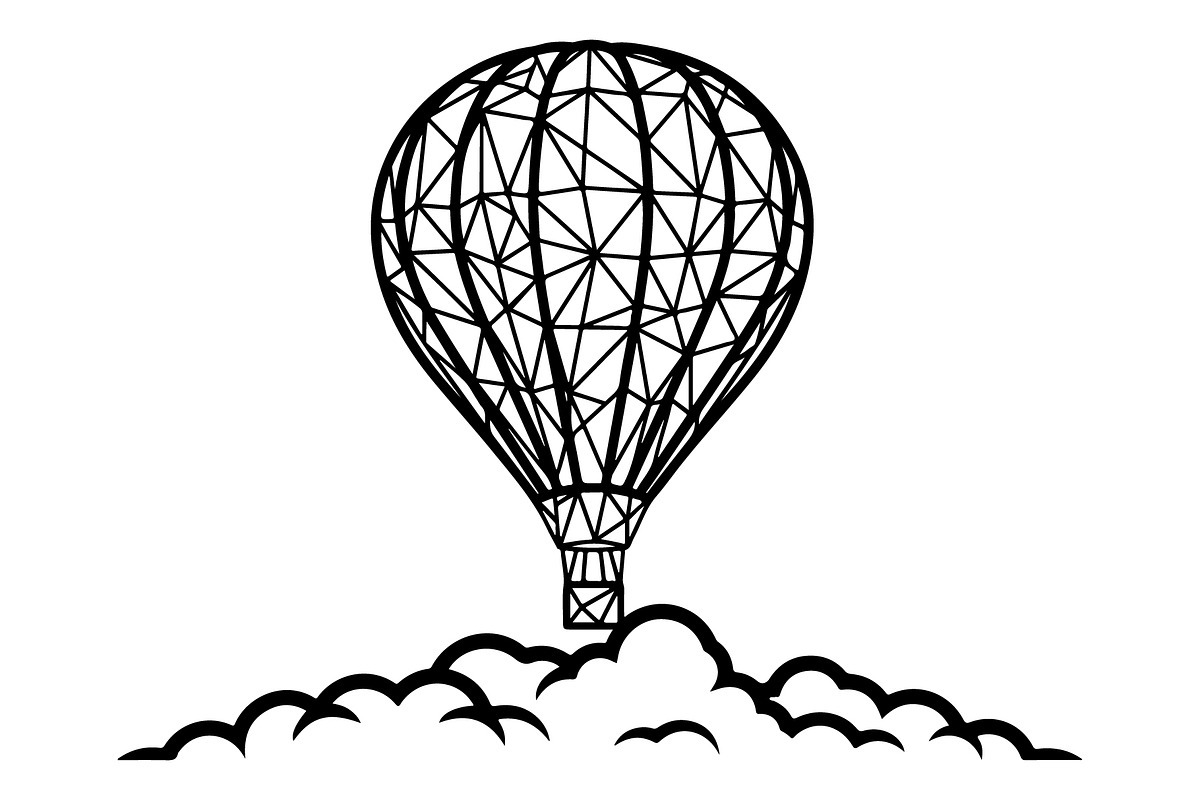 Hot Air Balloon Silhouette Bundle, an Object Illustration by Gaye Art (Photo 24 of 31)