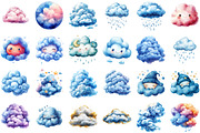 Clouds Simple Drawing Clipart, an Illustration by Sublimation Artist (Thumbnail 2 of 6)