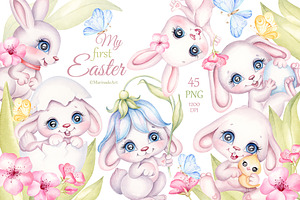Cute Easter Bunny clipart