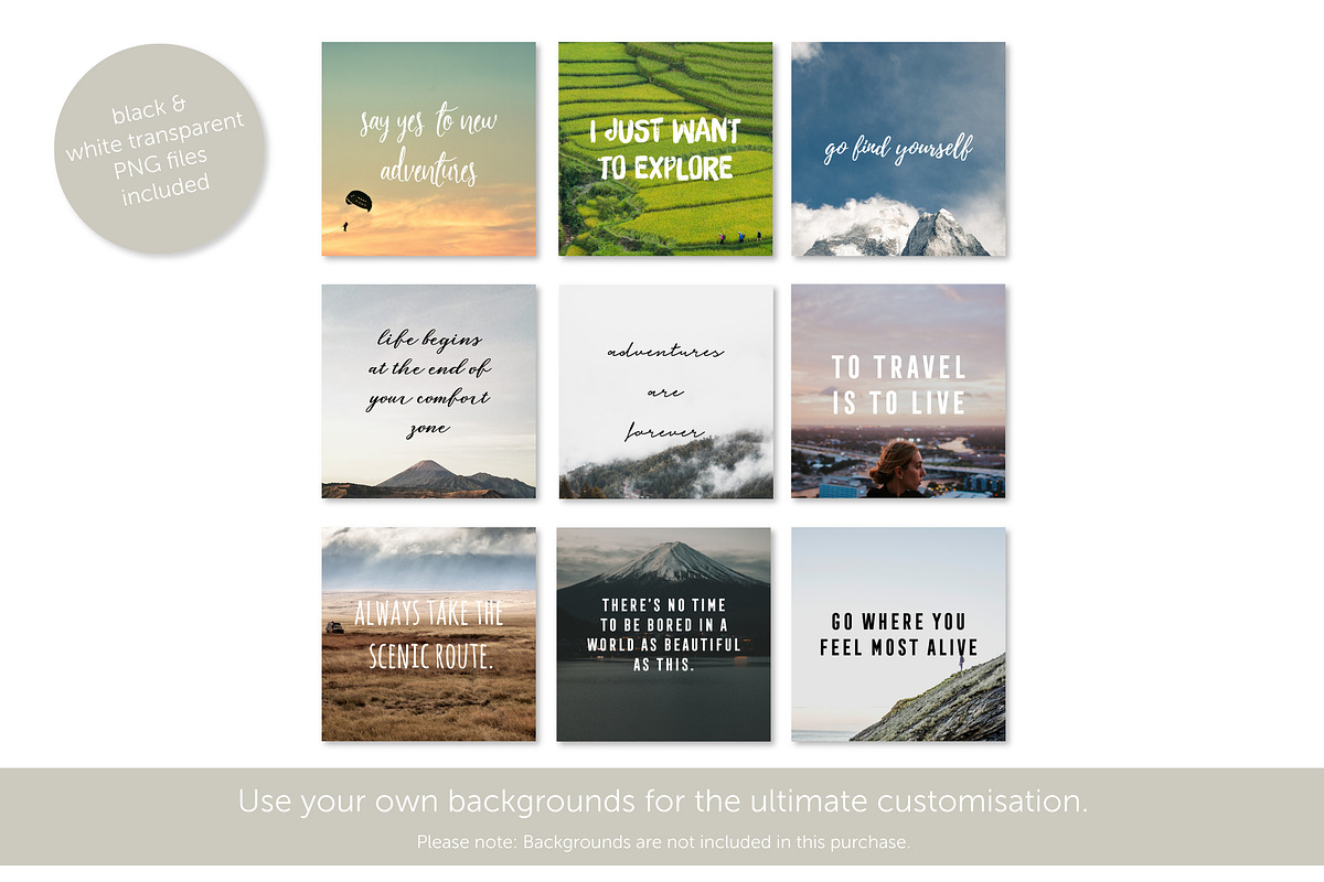 Adventure & Travel Instagram Quotes, a Social Media Template by Bold Leap Creative (Photo 3 of 3)