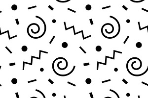 seamless pattern 80s. Vector.