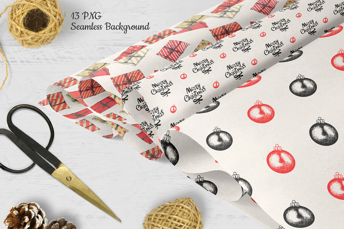 Christmas Sketch Set, a Decorative Illustration by Mona Monash (Photo 4 of 10)