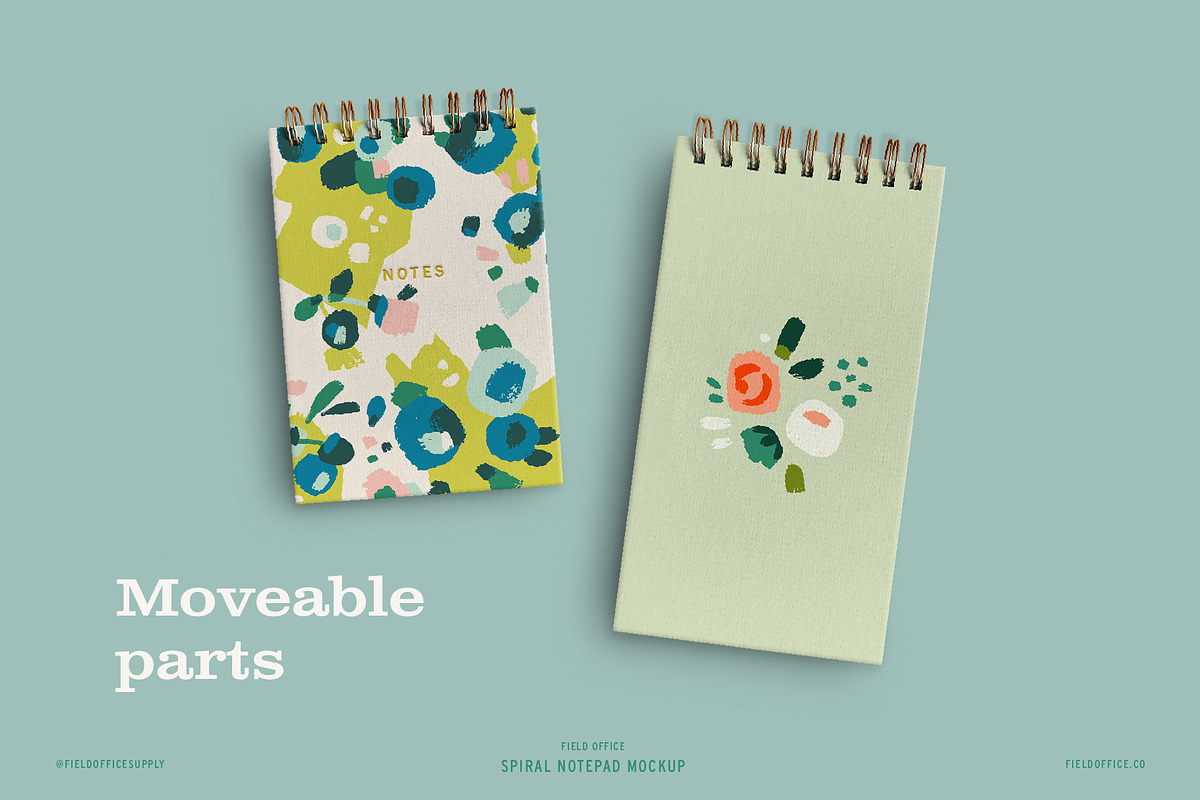 Spiral Notebook Set Mockup, a Packaging Mockup by Field Office (Photo 2 of 7)