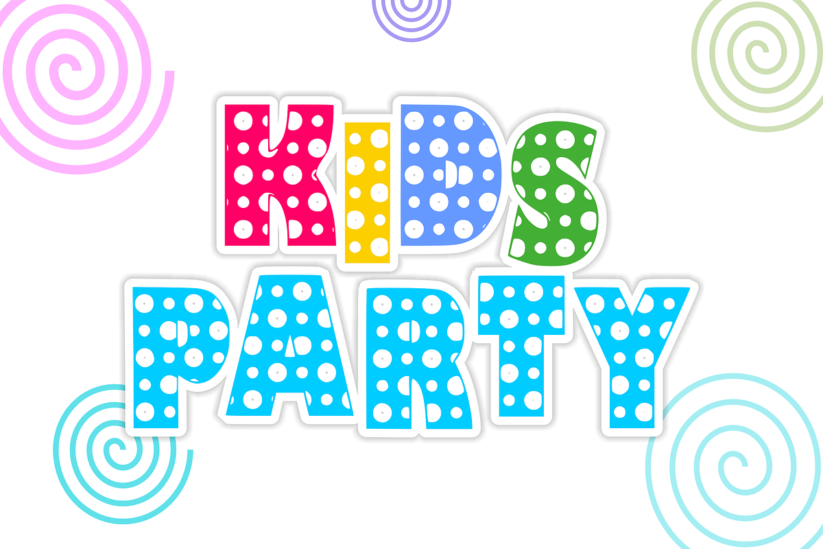 Polka Dots - Polkadot Font Type, a Font by KiddoGlyphs Studio (Photo 3 of 7)
