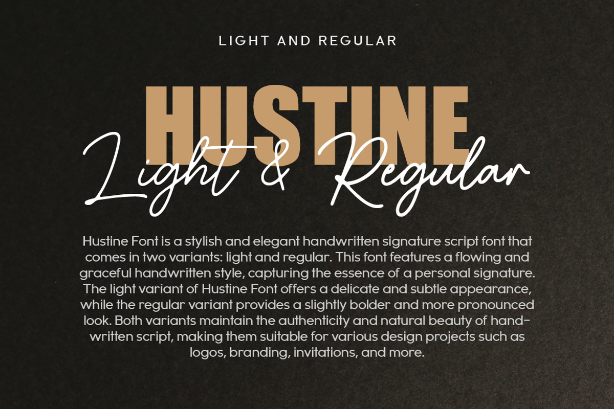 Hustine Signature Script Font, a Script Font by Typebae (Photo 2 of 8)