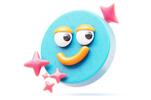 Geometric circle shape 3d character, a Characters & Person 3D Model by Marozhkastudio
