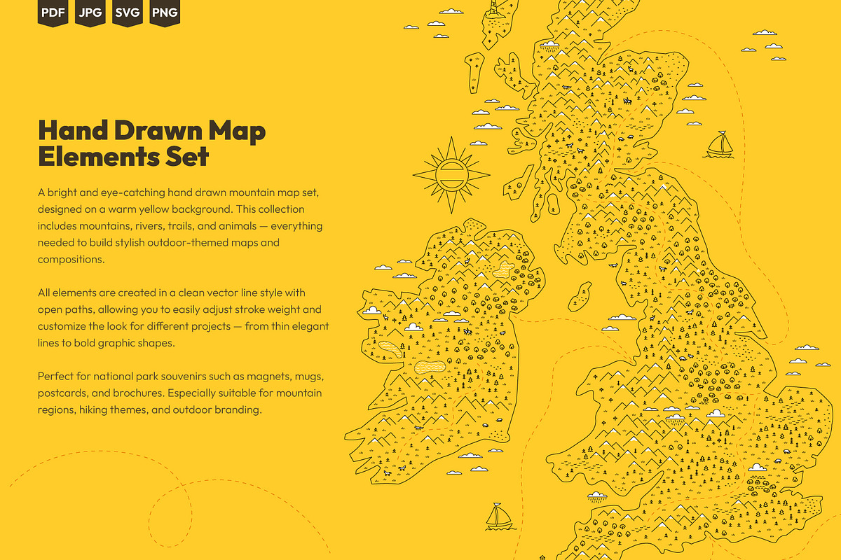 National Park Map Elements, a Decorative Illustration by Ilia Design (Photo 3 of 7)
