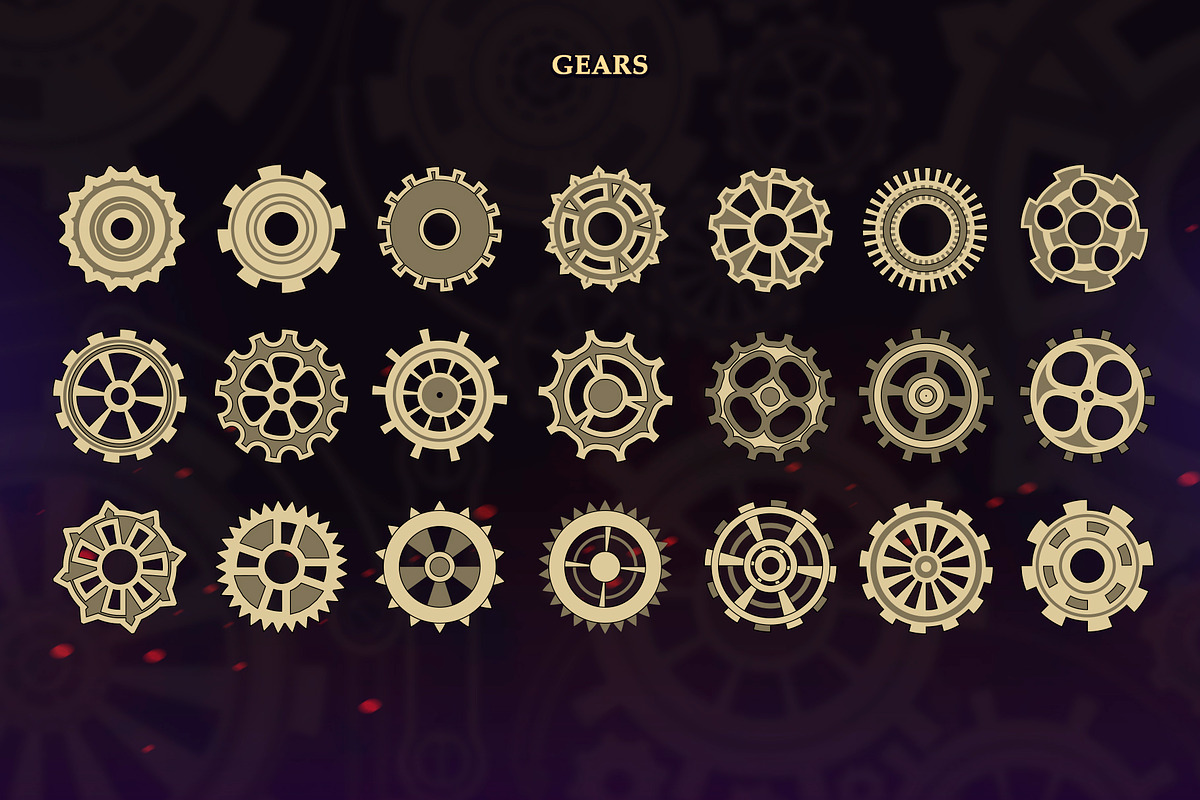 Steampunk UI Set, an Object Graphic by Olga Ryzychenko (Photo 11 of 13)