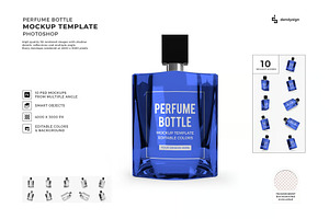 Perfume Bottle Mockup Template Set, a Packaging Mockup by DesignRushMarket