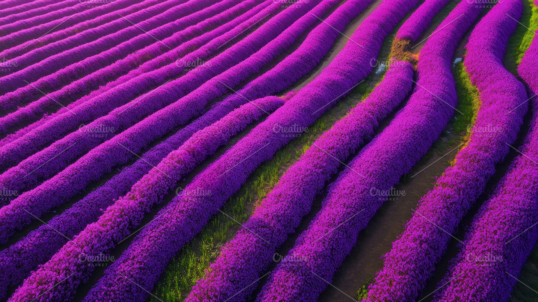 Vibrant lavender field in bloom, a Photo by Beautiful things