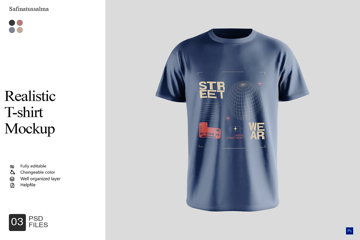 Realistic T-shirt Mockup, a Product Mockup by Sweetdady (Photo 1 of 4)