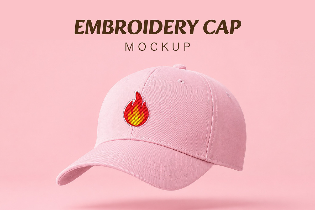 Embroidery Cap Mockup, a Hat Mockup by studiogstock (Photo 1 of 4)