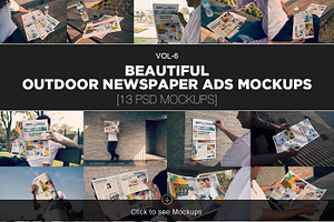 Newspaper Advert. Mockups Bundle