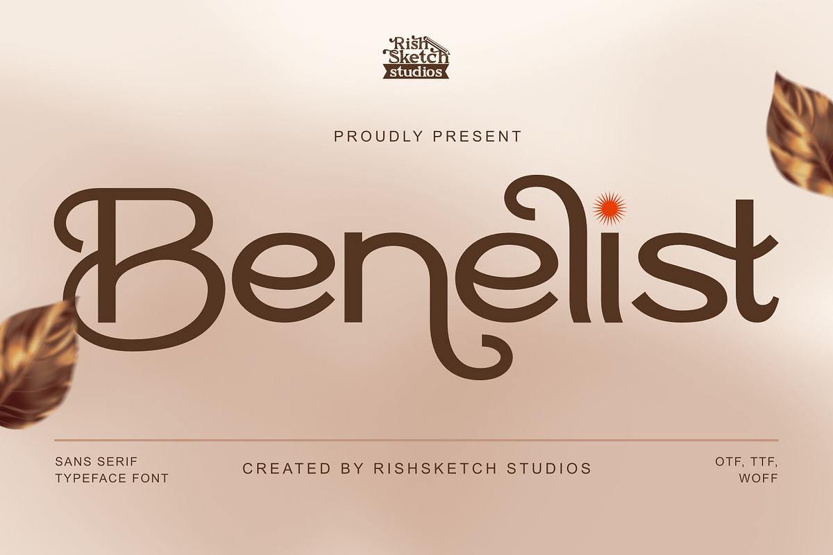 Benelist - Sans Serif Typeface Font, a Sans Serif Font by Rishsketch (Photo 1 of 14)