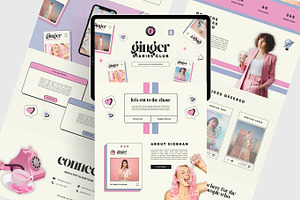 Canva Website Template, a Landing Page Template by Anna Design Studio