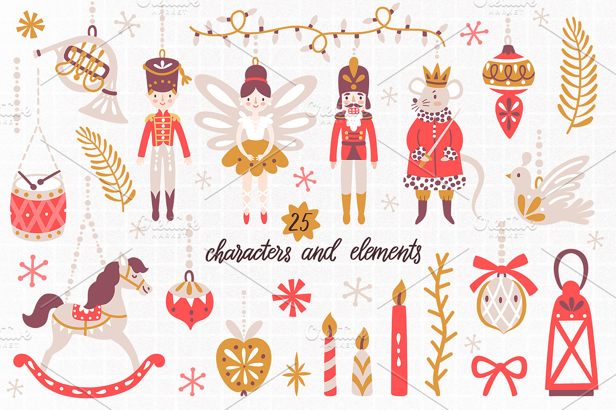 Nutcracker ballet. Magical clipart, a Decorative Illustration by MagicForestory (Photo 2 of 7)
