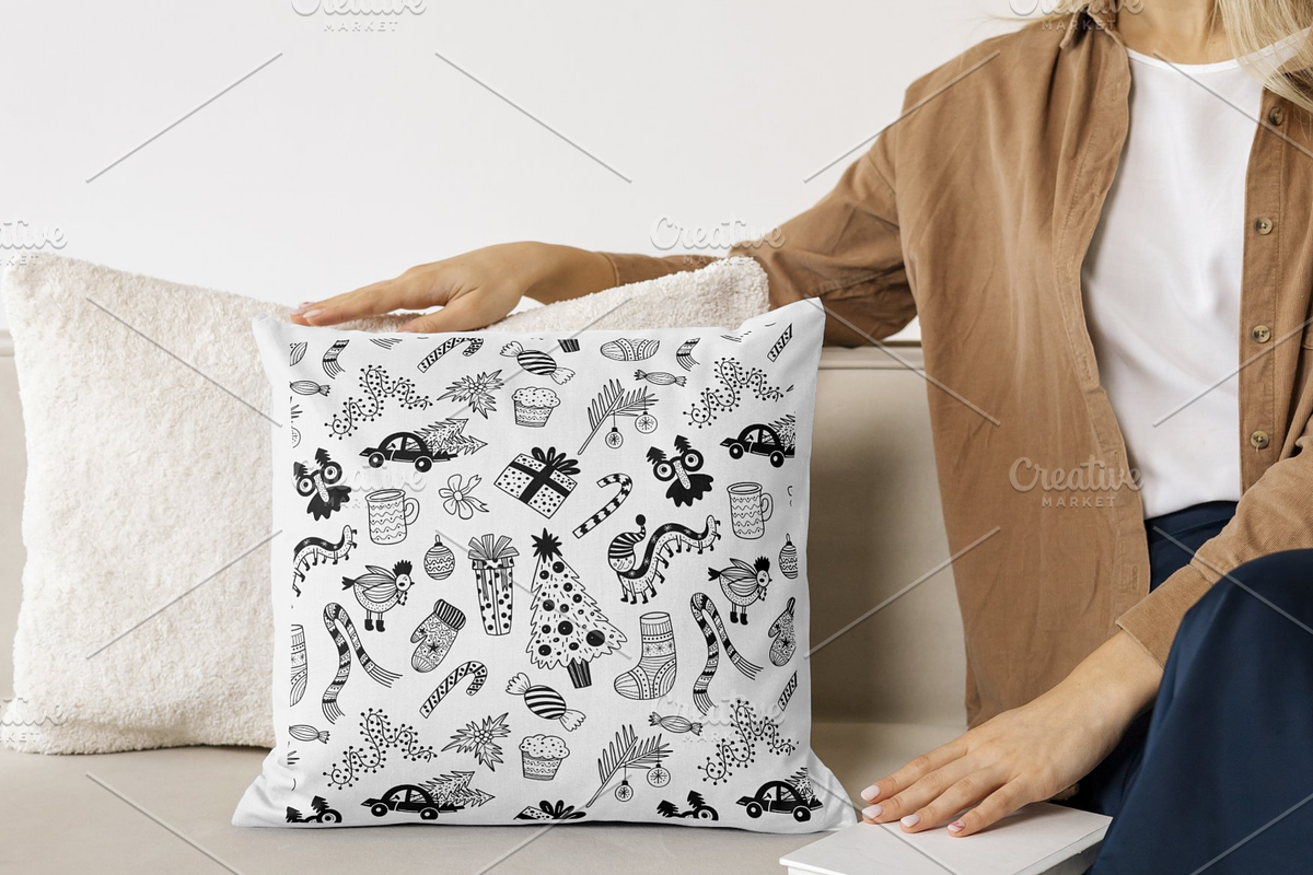 Hand Drawn Christmas Pattern, a Pattern Graphic by Art's and patterns (Photo 2 of 3)