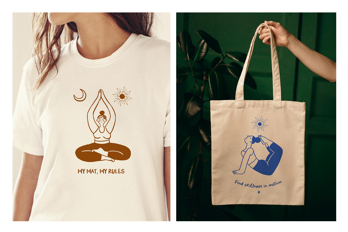 Yoga Time - illustrations & graphics, a Graphic by Marish (Photo 2 of 9)