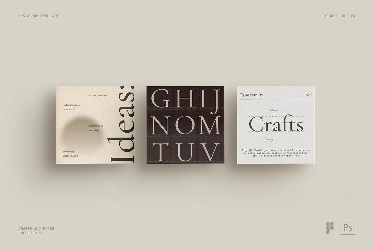 Crafts & Paper | Instagram Templates, a Social Media Template by Evgeniya Goktas (Photo 6 of 15)