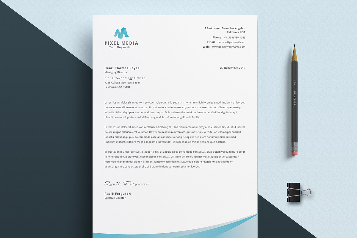 Letterhead, a Stationery Template by TelaTemplates (Photo 6 of 8)