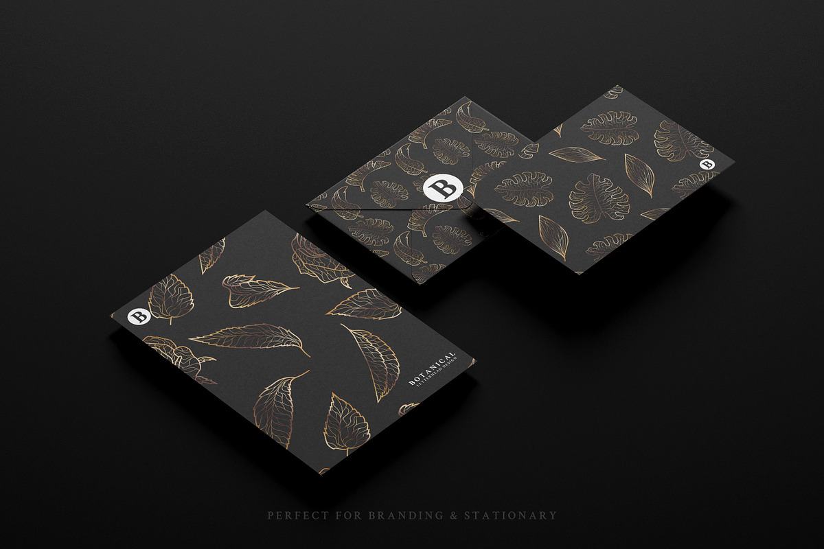 WOW Golden Botanical Patterns, a Pattern Graphic by AndrewPixel (Photo 2 of 7)