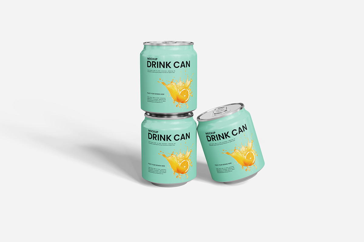 Drink Can Mockup, a Packaging Mockup by Indah (Photo 2 of 6)