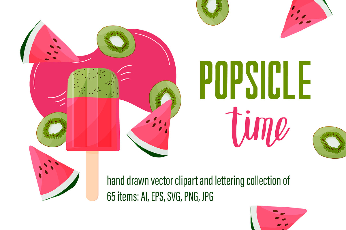 Popsicle vector clipart, an Illustration by Iryna Mel (Photo 1 of 10)