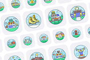 Landscape Icon Set, a Duotone Icon by Brickclay (Thumbnail 5 of 9)