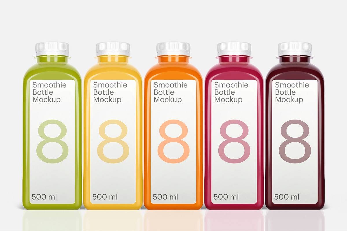 Smoothie Bottle Mockup, a Packaging Mockup by GraphicWave (Photo 1 of 10)