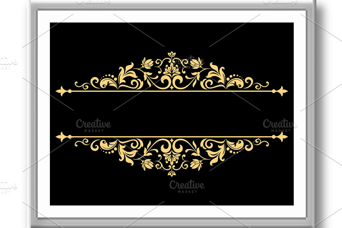 Vintage gold frame background, a Decorative Illustration by RODINA (Photo 3 of 3)