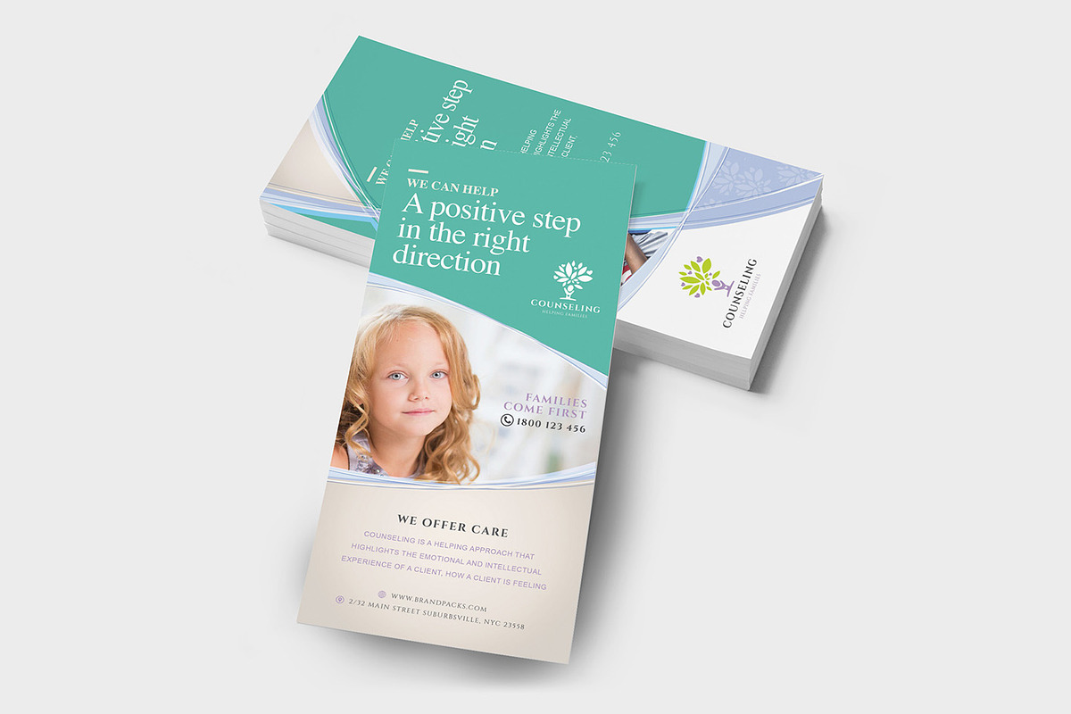 Simple Corporate DL Rack Card, a Flyer Template by BrandPacks
