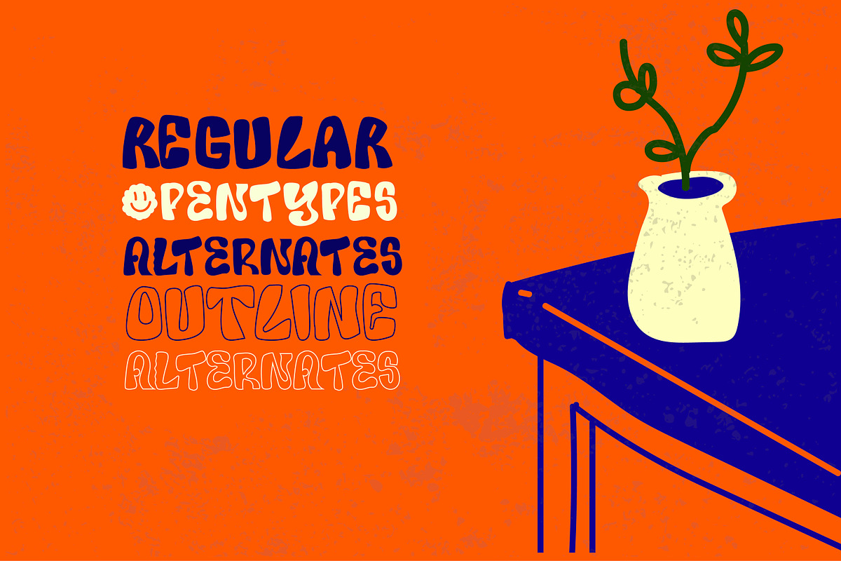 MickySmoki - psychedelic groovy font, a Font by Sanskertype Studio (Photo 6 of 10)