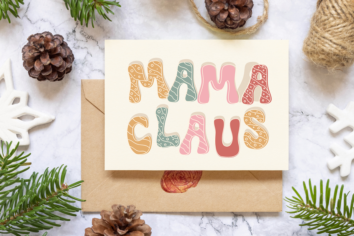 Christmas Holiday is cute trio font, a Handwritten Font by Brown Cupple (Photo 2 of 7)