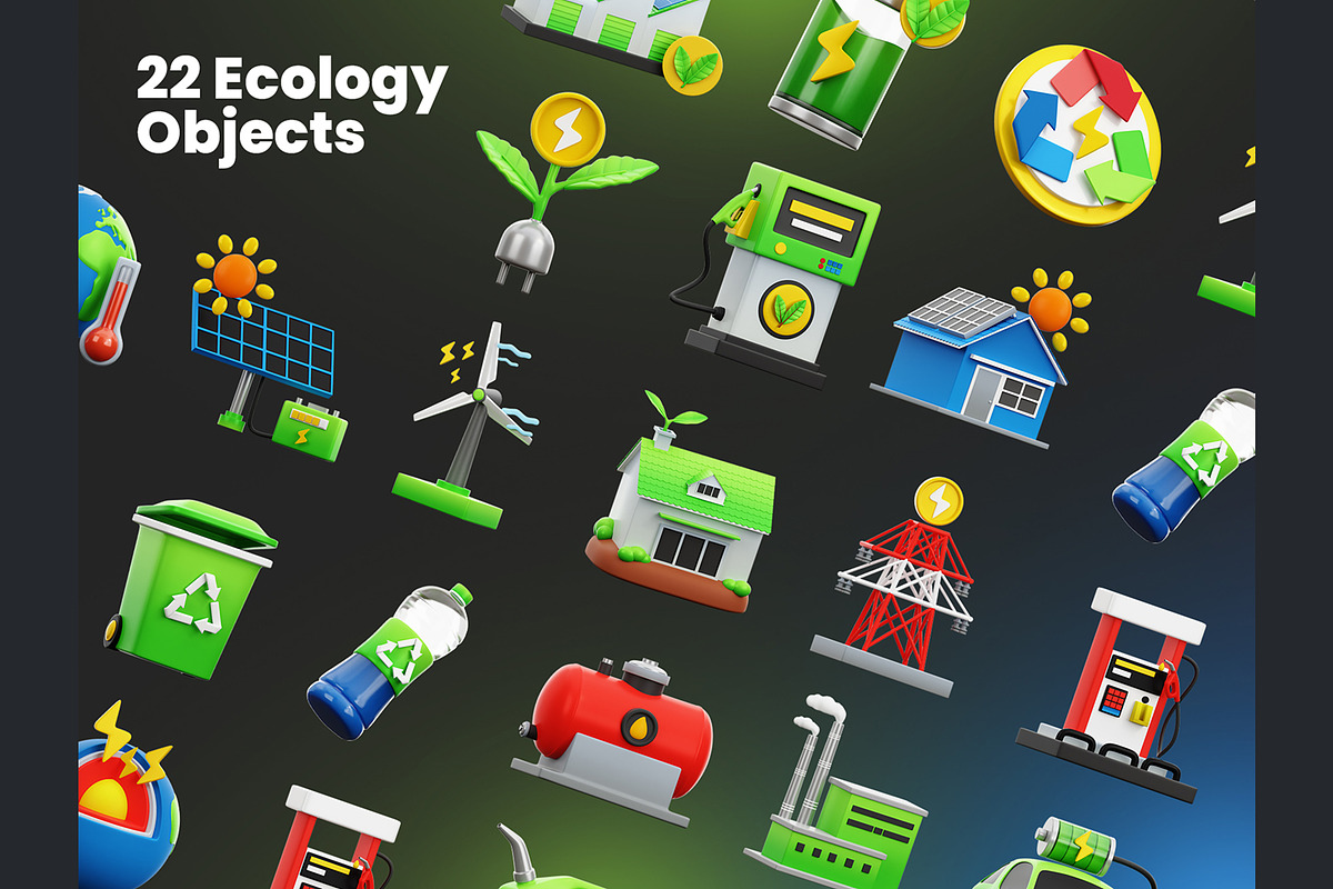 Ecology 3D Icons, an Object 3D Model by Rakata Studio (Photo 5 of 7)