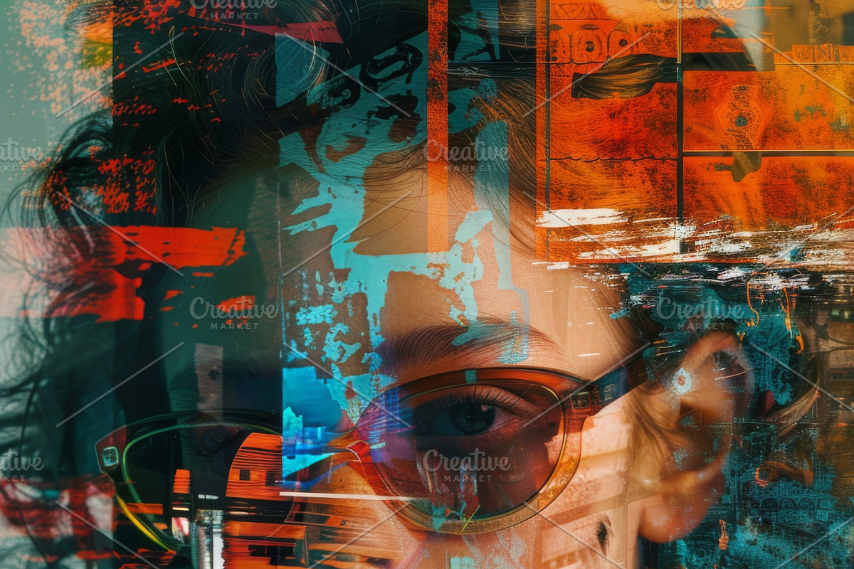 90 Glitch faces, a Person Illustration by Handmadefont (Photo 78 of 94)